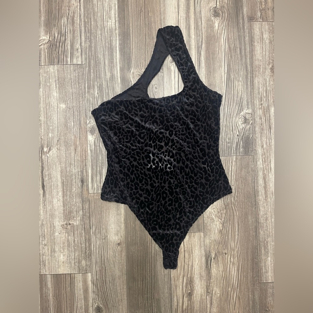 Naked Wardrobe Black Leopard Bodysuit Size XL - BRAND NEW